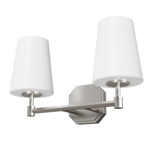 Hunter Nolita 2 light vanity in Brushed Nickel