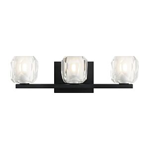 Carleton 3-Light Bathroom Vanity Light in Matte Black