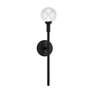 Candlestix 1-Light Wall Sconce in Black