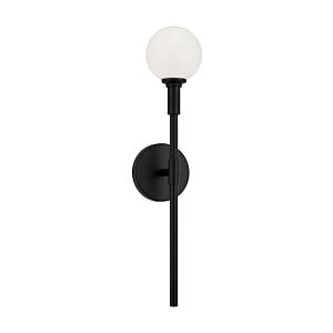 Candlestix 1-Light Wall Sconce in Black