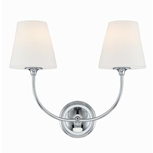 Sylvan 2-Light Wall Sconce in Polished Chrome