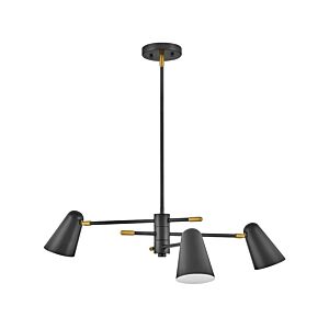 Birdie 3-Light LED Chandelier in Black