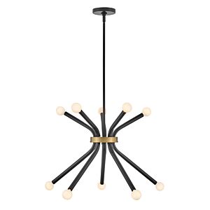 Axton 10-Light LED Chandelier in Black