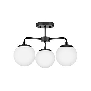 Juniper 3-Light LED Semi-Flush Mount in Black