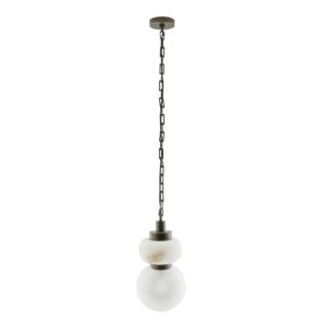 Rosemont One Light Pendant in Matte Swirl Glass by Arteriors