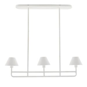 Remy Three Light Chandelier in White Gesso by Arteriors