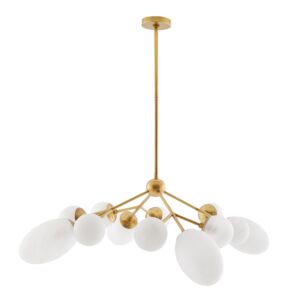 Panella 12 Light Chandelier in Brushed Brass by Arteriors