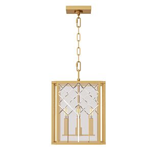 Erro Four Light Pendant in Burnished Brass by Visual Comfort Studio