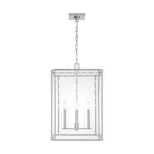 Erro Four Light Pendant in Polished Nickel by Visual Comfort Studio