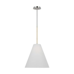 Remy One Light Pendant in Polished Nickel by Visual Comfort Studio