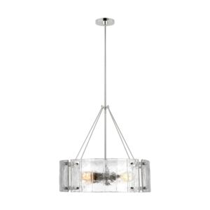 Calvert Four Light Chandelier in Polished Nickel by Visual Comfort Studio