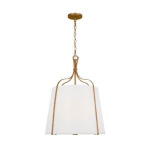 Leander Three Light Pendant in Antique Gild by Visual Comfort Studio