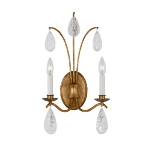 Shannon Two Light Wall Sconce in Antique Gild by Visual Comfort Studio