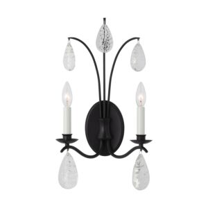 Shannon 2-Light Wall Sconce in Aged Iron