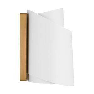 Paerero 1-Light LED Wall Sconce in Burnished Brass