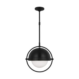 Bacall One Light Pendant in Aged Iron by Visual Comfort Studio