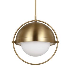 Bacall 1-Light Pendant in Burnished Brass