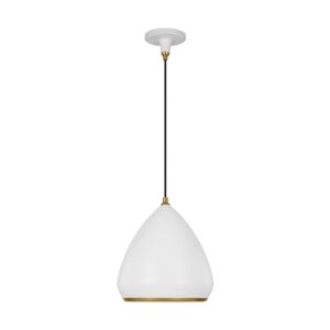 Clasica 1-Light Pendant in Matte White