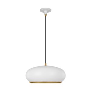 Clasica One Light Pendant in Matte White by Visual Comfort Studio