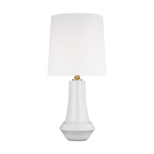 Jenna 1-Light LED Table Lamp in New White