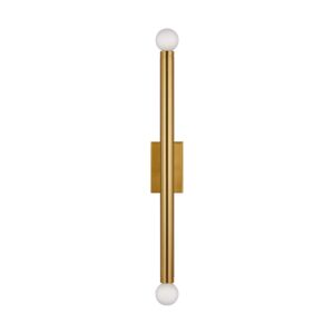 Beckham Modern Two Light Wall Sconce in Burnished Brass by Visual Comfort Studio