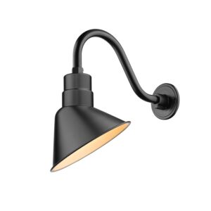 R Series One Light Angle Shade in Satin Black by Millennium