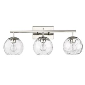 Mackenzie 3-Light Bathroom Vanity Light in  Polished Nickel 
