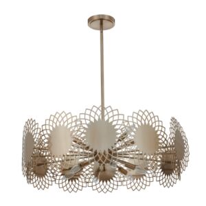 Helia 12 Light Pendant in Brushed Champagne Gold by Kalco