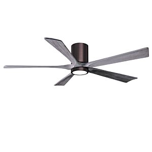 Irene 6-Speed DC 60" Ceiling Fan w/ Integrated Light Kit in Brushed Bronze with Barnwood Tone blades