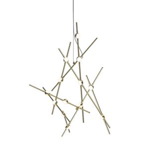 Constellation 13-Light LED Lantern in Satin Brass