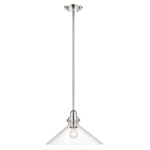 Dwyer 1-Light Pendant Light in Polished Nickel