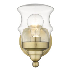 Keal 1-Light Bathroom Vanity Light in Antique Brass