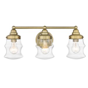 Keal 3-Light Bathroom Vanity Light in Antique Brass