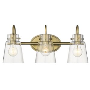 Bristow 3-Light Bathroom Vanity Light in Antique Brass