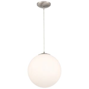 Pearl One Light Pendant in Brushed Steel by Access