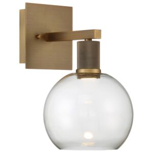 Port Nine Burgundy LED Wall Sconce in Antique Brushed Brass by Access