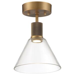 Port Nine Martini LED SemiFlush Mount in Antique Brushed Brass by Access