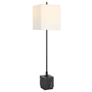 Escort 1-Light Buffet Lamp in Satin Black