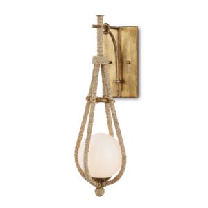 Passageway  Wall Sconce in Natural Gold White by Currey and Company