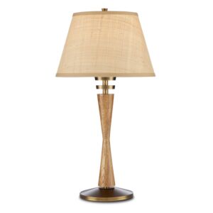 Woodville  Table Lamp in Classic Honey Antique Brass by Currey and Company