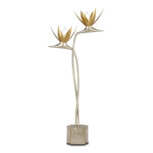 Paradiso  Table Lamp in Contemporary Silver Leaf Contemporary Gold Leaf Abalone Polished Concrete by Currey and Company