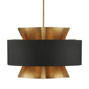 Oxenwood  Chandelier in Brass Black by Currey and Company