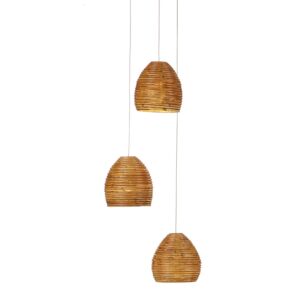 Beehive  Pendant in Natural by Currey and Company