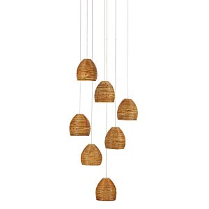 Beehive  Pendant in Natural by Currey and Company