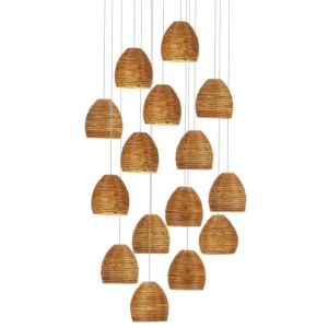 Beehive  Pendant in Natural by Currey and Company