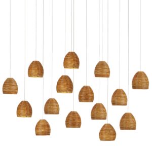 Beehive  Pendant in Natural by Currey and Company