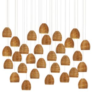 Beehive 30 Light Pendant in Natural by Currey and Company