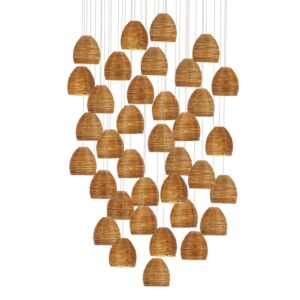 Beehive 36 Light Pendant in Natural by Currey and Company