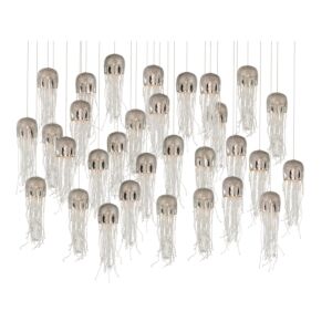 Medusa 30 Light Pendant in Nickel by Currey and Company