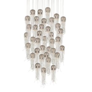 Medusa 36 Light Pendant in Nickel by Currey and Company